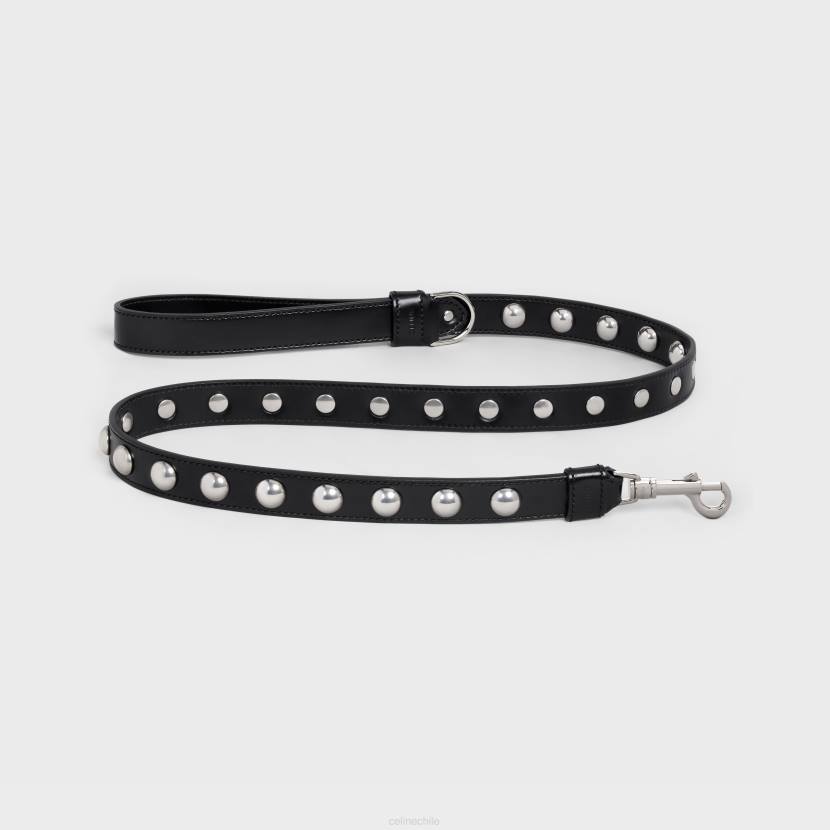 accesorios CELINE Correa ancha para perros de piel de becerro lisa con tachuelas negro hombres NL481748