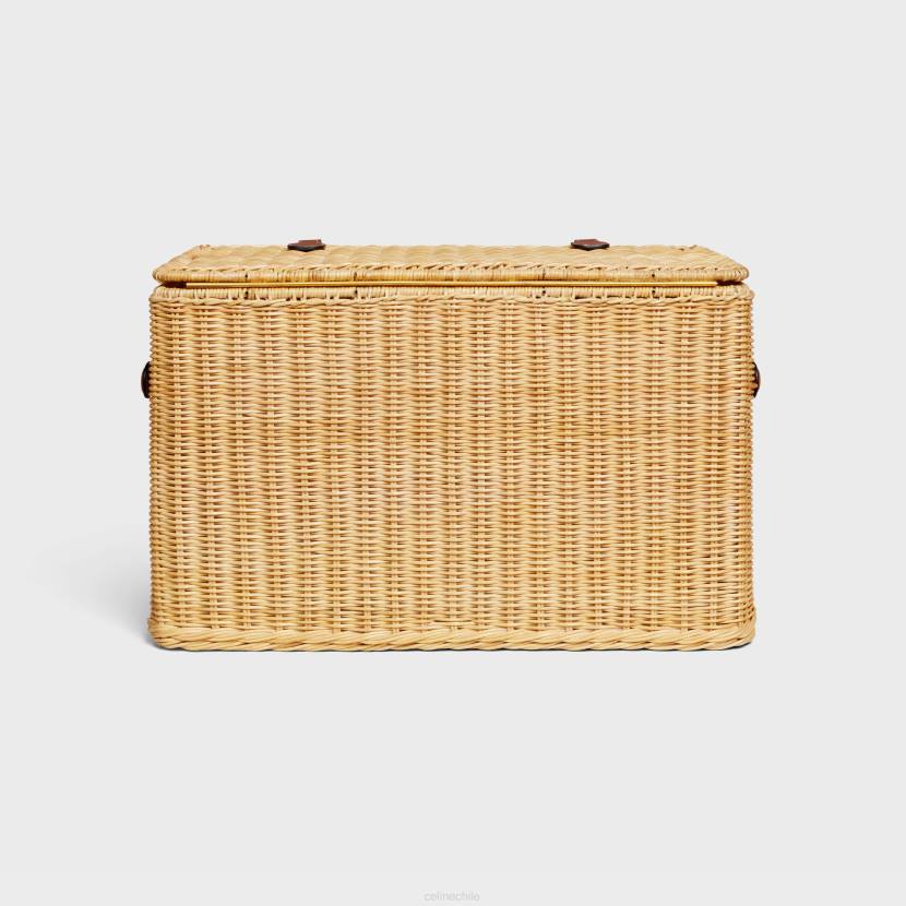 accesorios CELINE Caja de juguetes para perros de ratán y piel de becerro. broncearse hombres NL481773