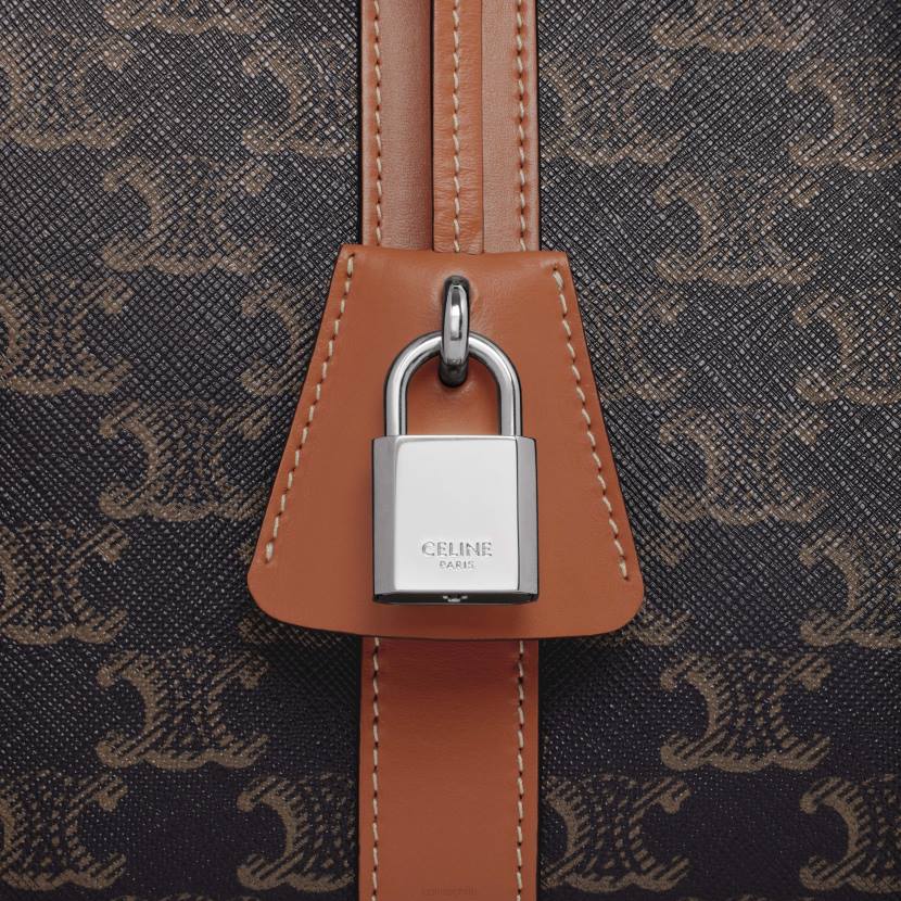 accesorios CELINE bolso de viaje para perros en lona Triomphe y piel de becerro broncearse hombres NL481700