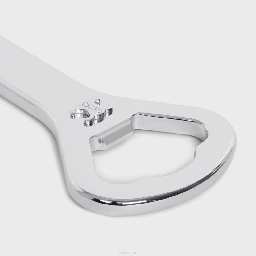 accesorios CELINE Abridor de botellas Triomphe de acero y piel de becerro. broncearse hombres NL481662