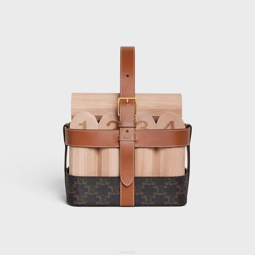 accesorios CELINE Acabado de quillas en lona Triomphe y piel de becerro. broncearse hombres NL481686