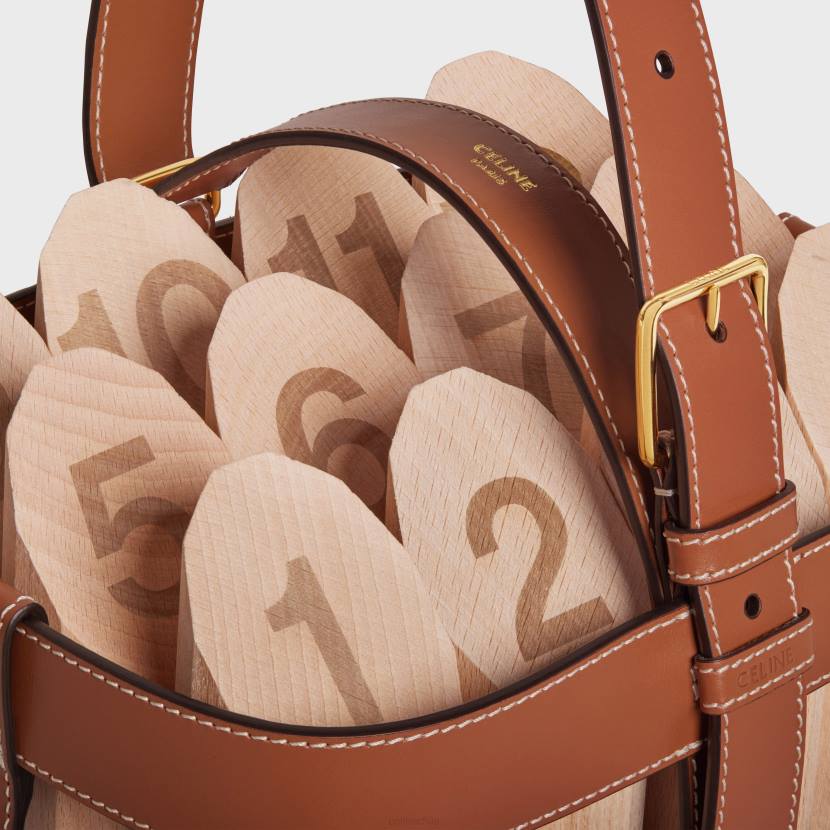 accesorios CELINE Acabado de quillas en lona Triomphe y piel de becerro. broncearse hombres NL481686