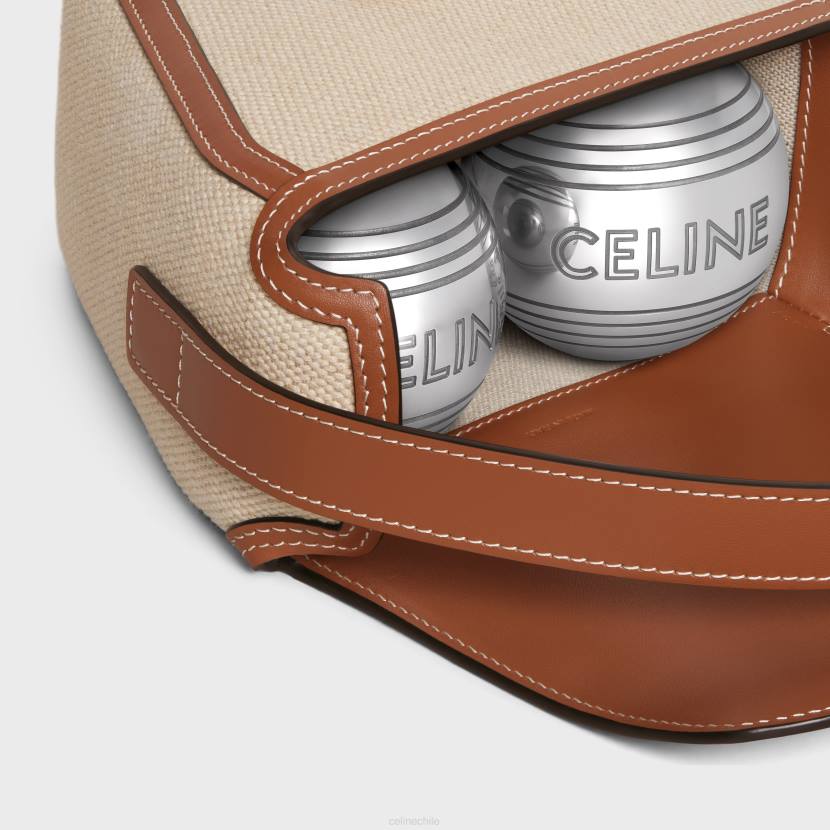 accesorios CELINE Juego de petanca en textil y piel de becerro. Bronceado natural hombres NL481685