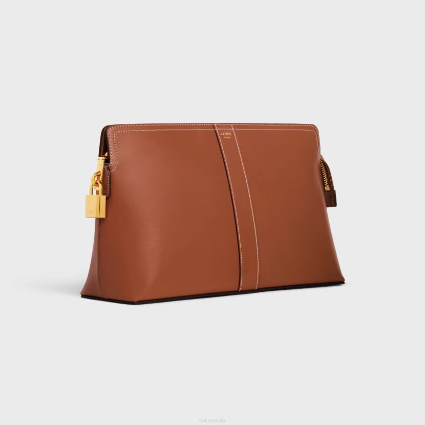 accesorios CELINE Neceser con cerradura de piel de becerro brillante broncearse hombres NL481565