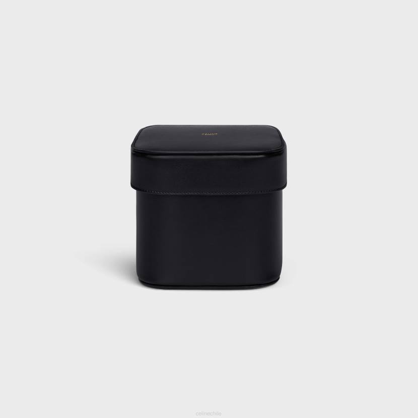 accesorios CELINE caja mediana de piel de becerro brillante negro hombres NL481529