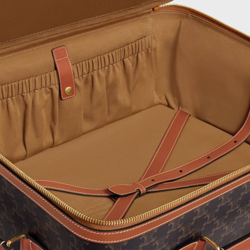 accesorios CELINE carrito pequeño de lona Triomphe y piel de becerro broncearse hombres NL481624