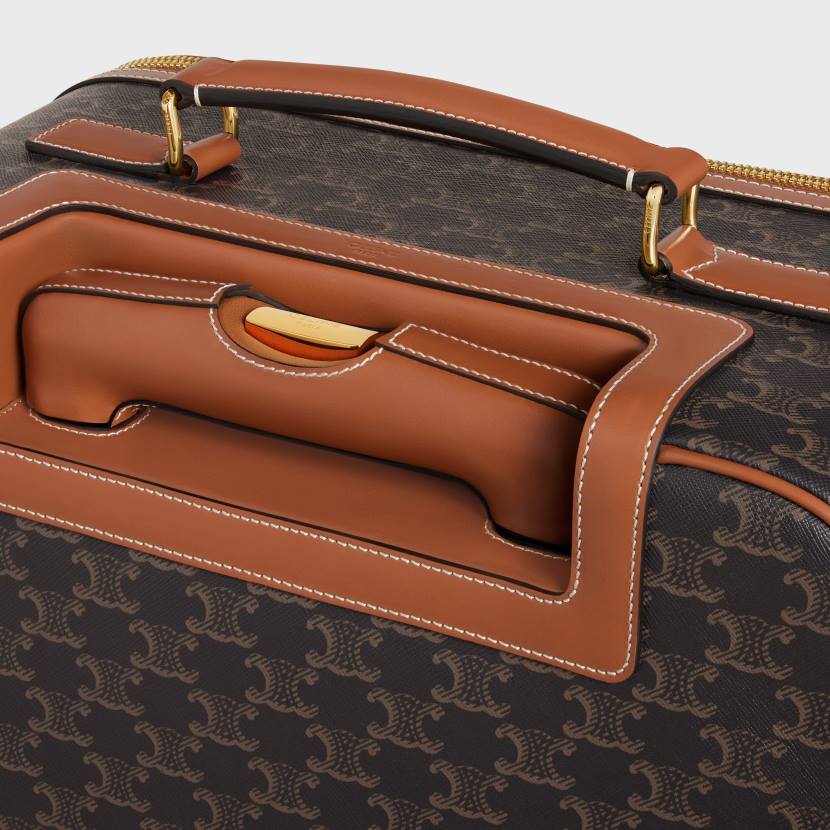 accesorios CELINE carrito pequeño de lona Triomphe y piel de becerro broncearse hombres NL481624