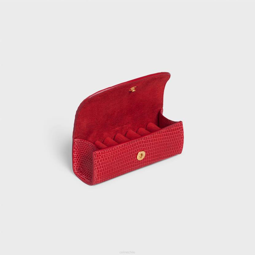 accesorios CELINE estuche para anillos en lagarto pop rojo hombres NL481597