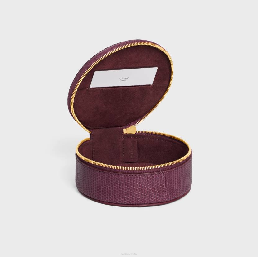 accesorios CELINE estuche redondo con cremallera en lagarto acaí hombres NL481591