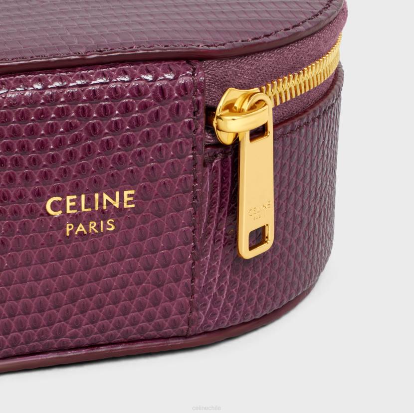 accesorios CELINE estuche redondo con cremallera en lagarto acaí hombres NL481591