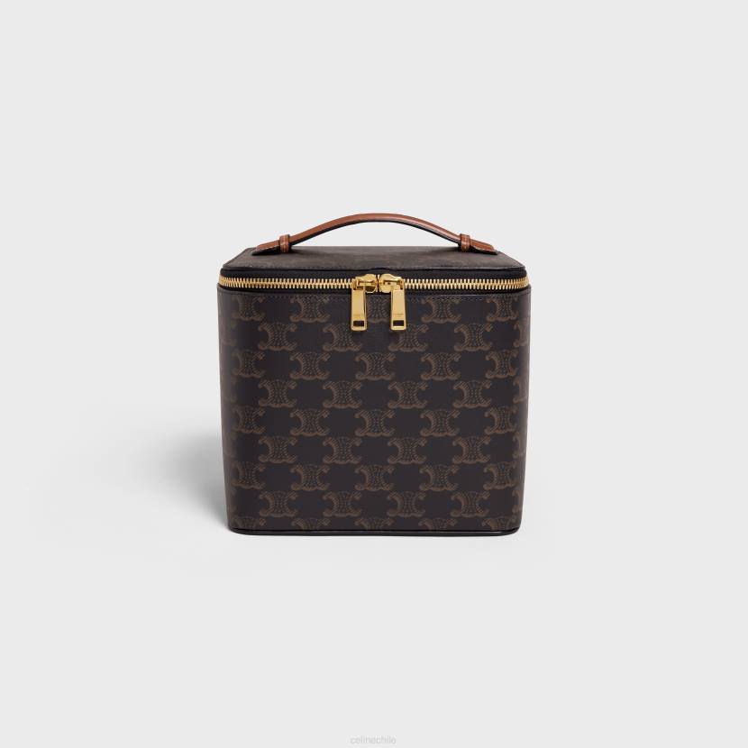 accesorios CELINE neceser cuadrado de lona Triomphe y piel de becerro broncearse hombres NL481485