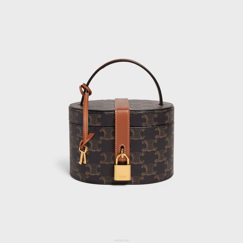 accesorios CELINE neceser de lona Triomphe y piel de becerro broncearse hombres NL481583