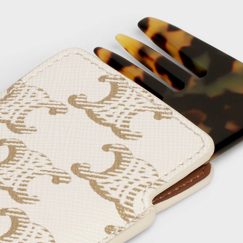 accesorios CELINE peineta pequeña de lona Triomphe blanco hombres NL481615