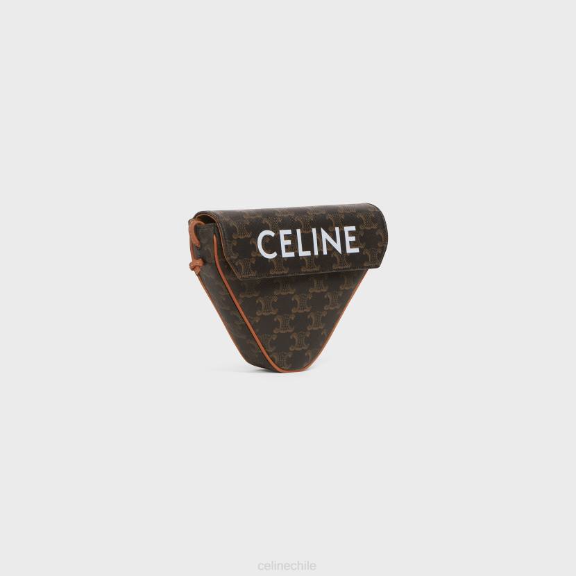 accesorios CELINE bolso triangular de lona Triomphe con estampado broncearse hombres NL482095