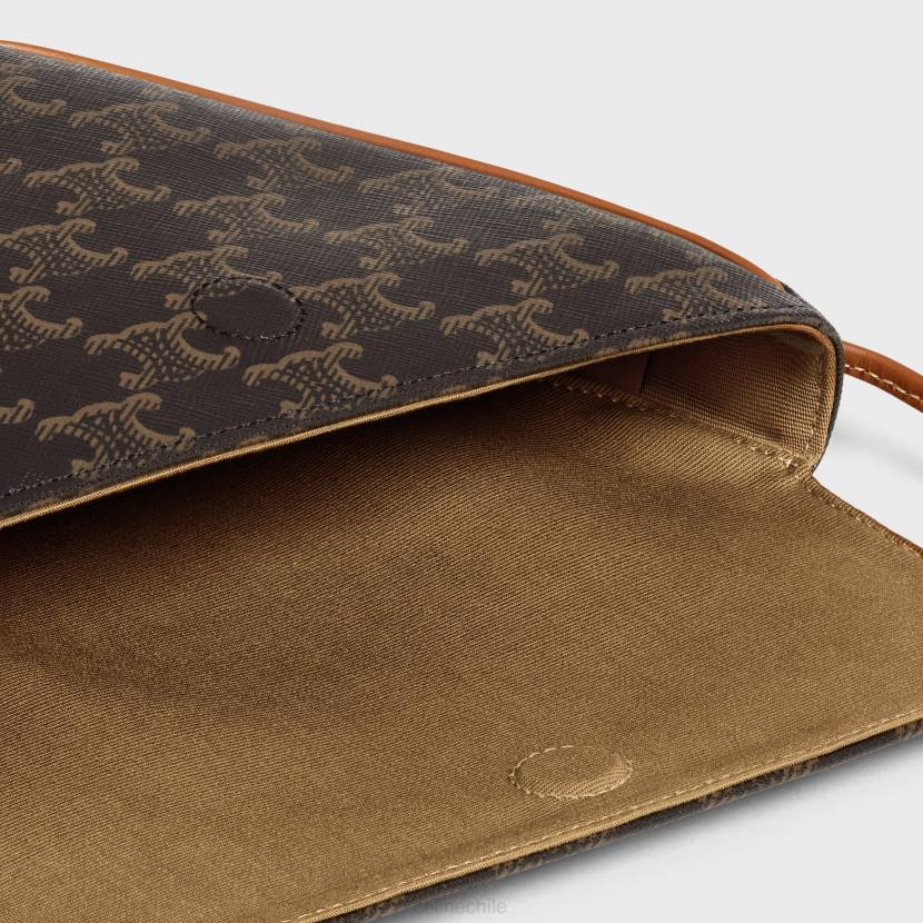 accesorios CELINE bolso triangular de lona Triomphe con estampado broncearse hombres NL482095