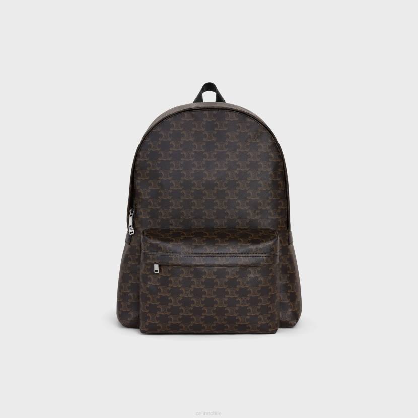 accesorios CELINE mochila mediana de lona Triomphe y piel de becerro negro hombres NL482086