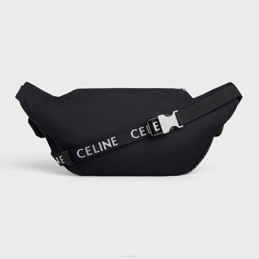 accesorios CELINE riñonera trekking de nailon con estampado negro hombres NL482107