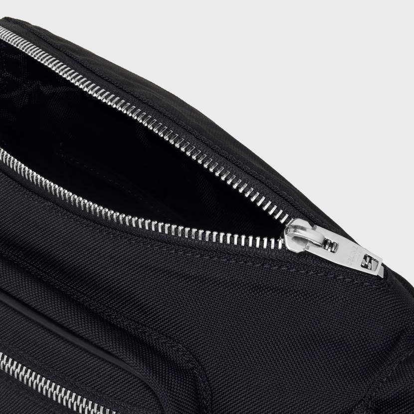 accesorios CELINE riñonera trekking de nailon con estampado negro hombres NL482107