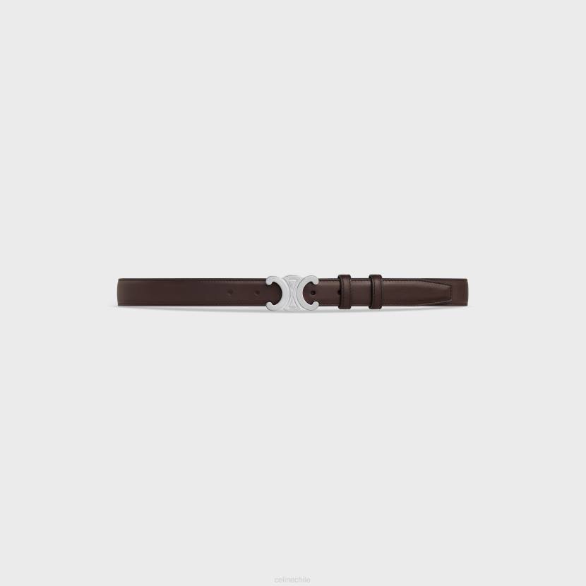 accesorios CELINE cinturón triunfo mediano de piel de becerro natural marrón hombres NL482201