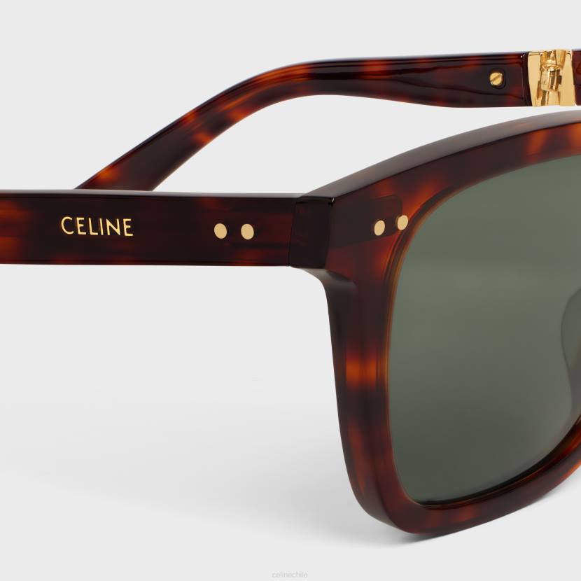 accesorios CELINE Gafas de sol con montura negra 44 de acetato y metal. habana roja hombres NL482216