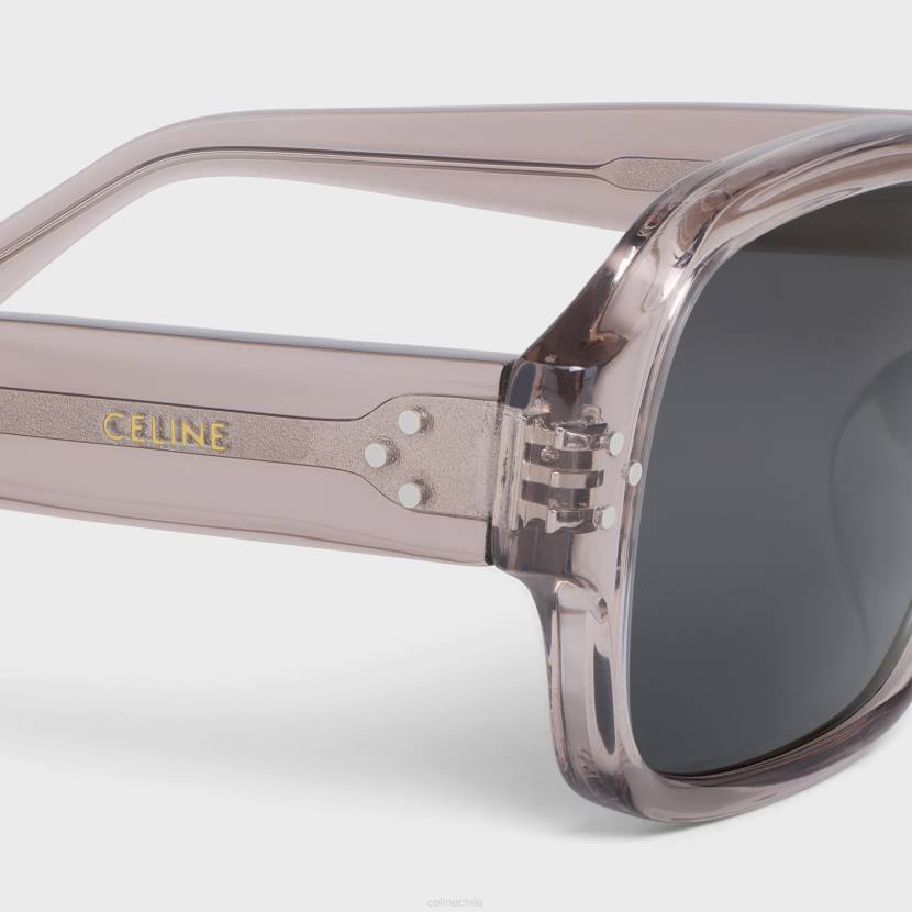 accesorios CELINE Gafas de sol con montura negra 49 de acetato. color topo transparente hombres NL482212