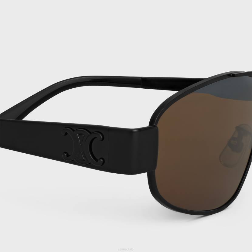 accesorios CELINE gafas de sol triomphe metal 03 de metal marrón oscuro hombres NL482183