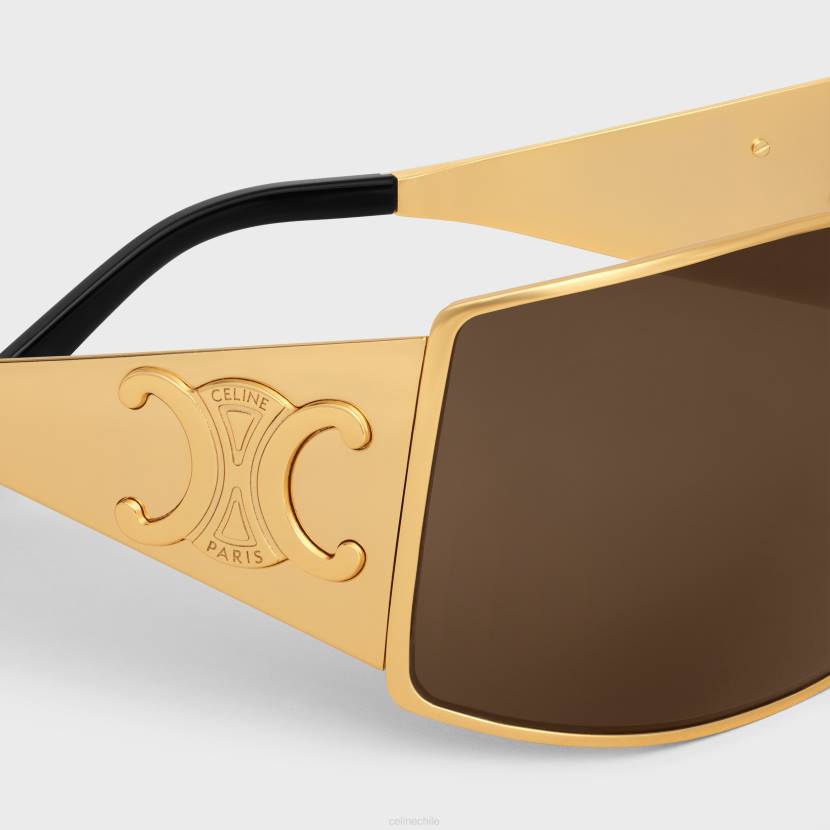 accesorios CELINE gafas de sol triomphe metal racer en metal oro/nicotina hombres NL482189