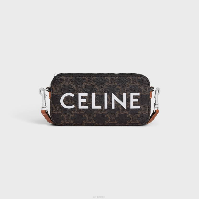 accesorios CELINE bolso horizontal de lona Triomphe con estampado broncearse hombres NL482139