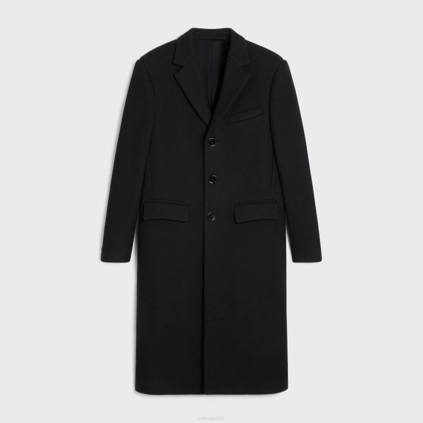 vestir CELINE abrigo cuadrado de fieltro negro hombres NL481862