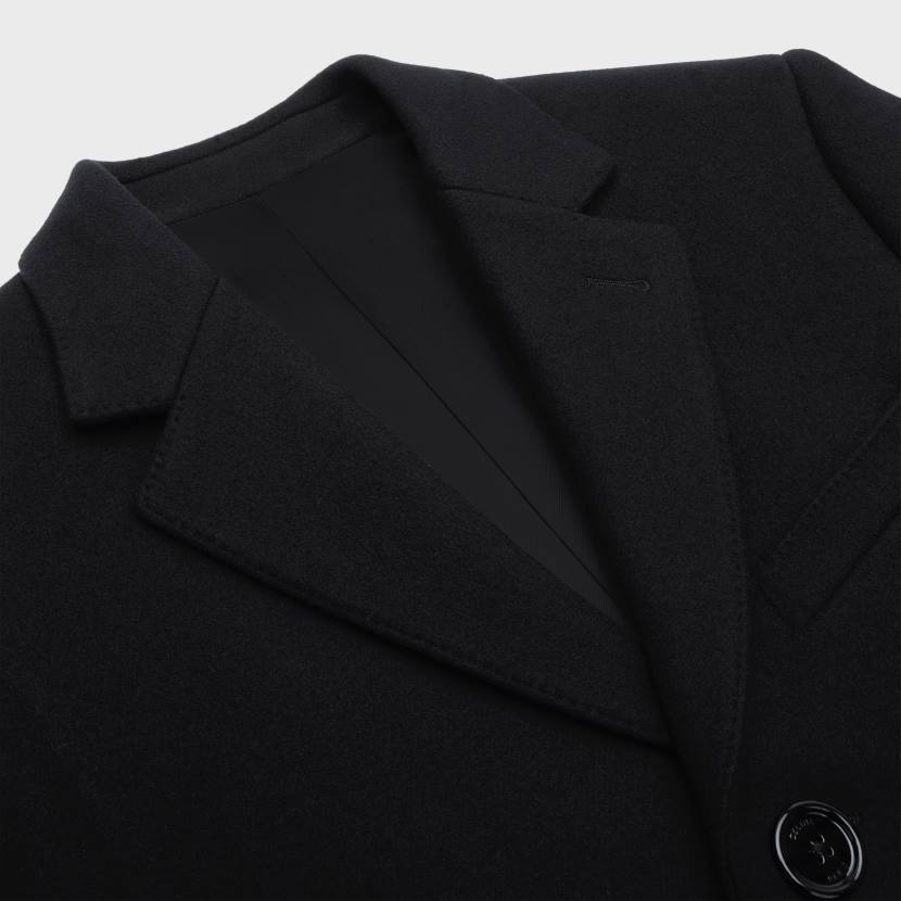 vestir CELINE abrigo cuadrado de fieltro negro hombres NL481862