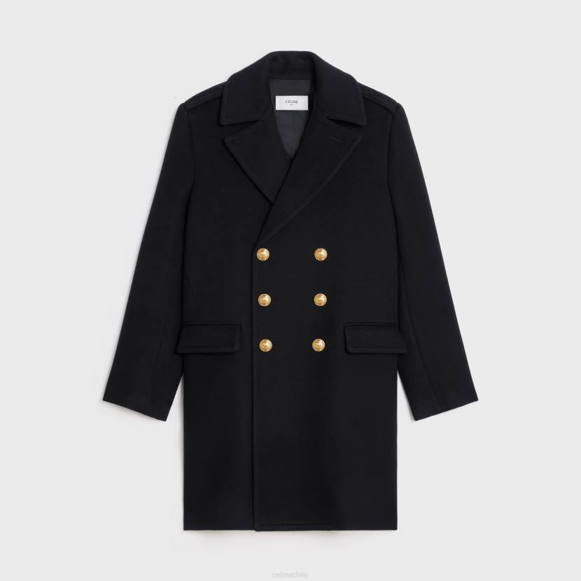 vestir CELINE abrigo militar en lana de cachemira negro hombres NL481864