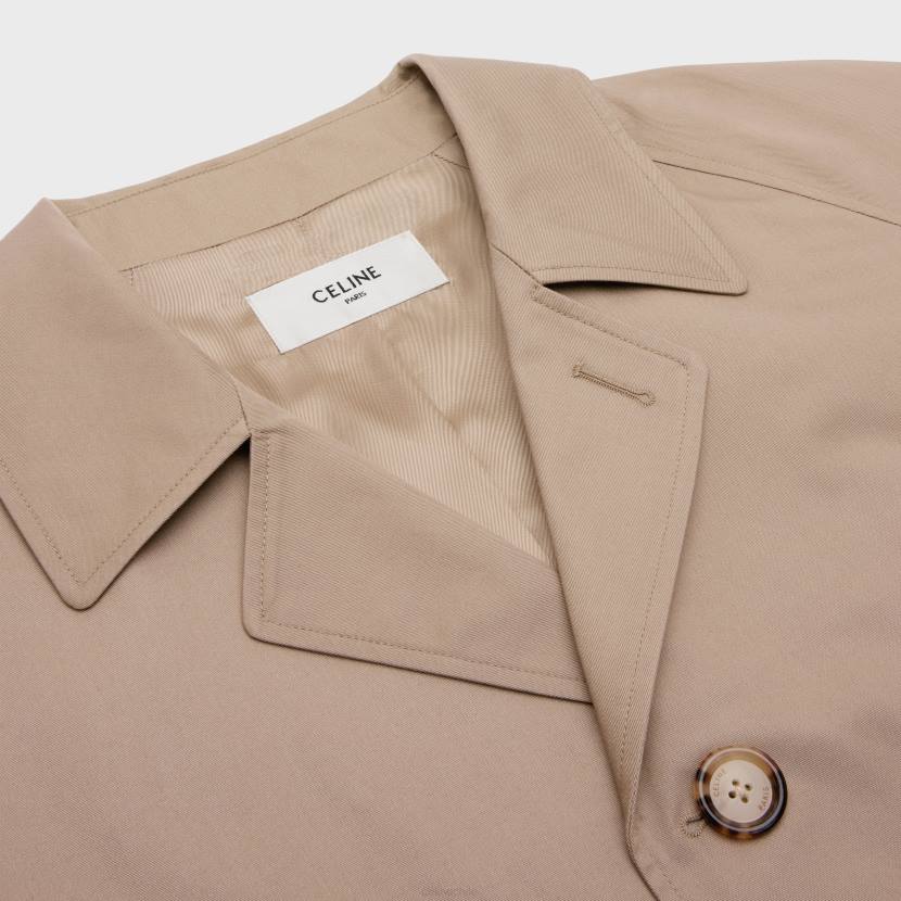 vestir CELINE abrigo oversize de algodón técnico beige hombres NL481861