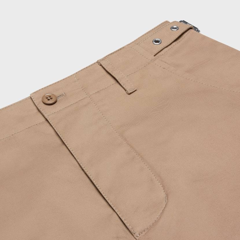 vestir CELINE shorts con tirantes en lino de algodón beige hombres NL482022