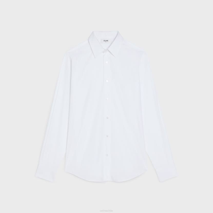 vestir CELINE camisa holgada de popelina de algodón blanco hombres NL481916