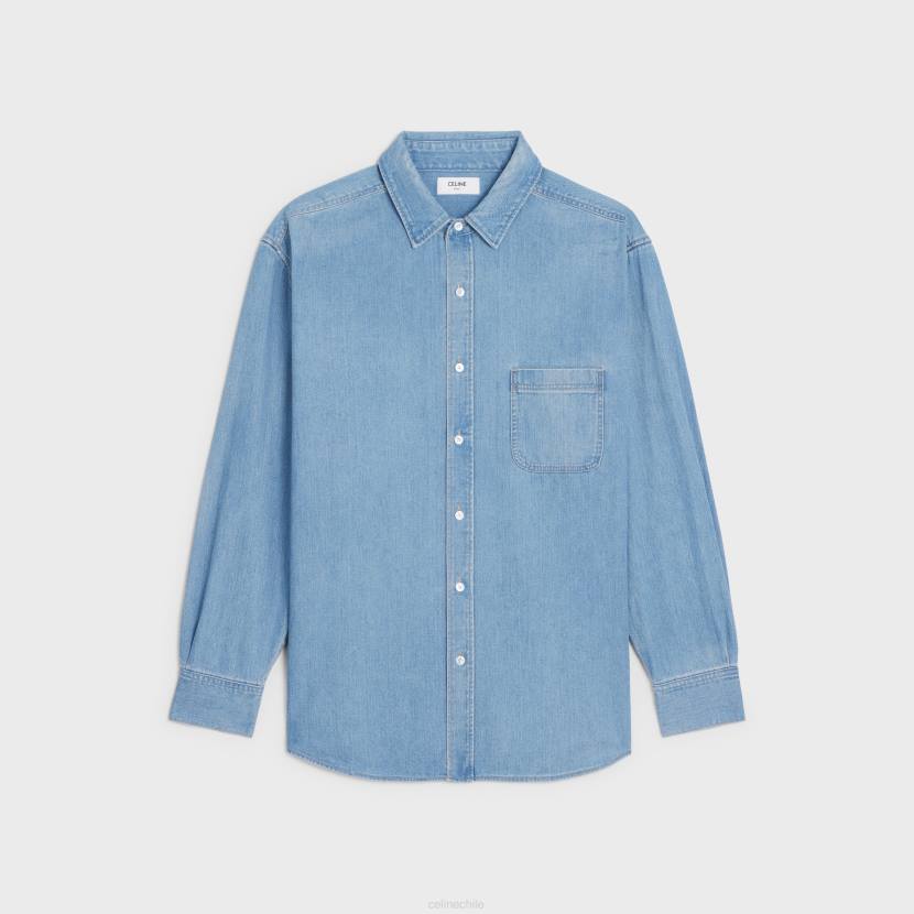 vestir CELINE camisa vaquera índigo piedra vintage piedra vintage índigo hombres NL481918