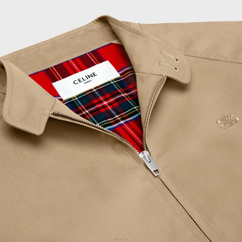 vestir CELINE Cazadora triomphe de algodón técnico beige hombres NL481842