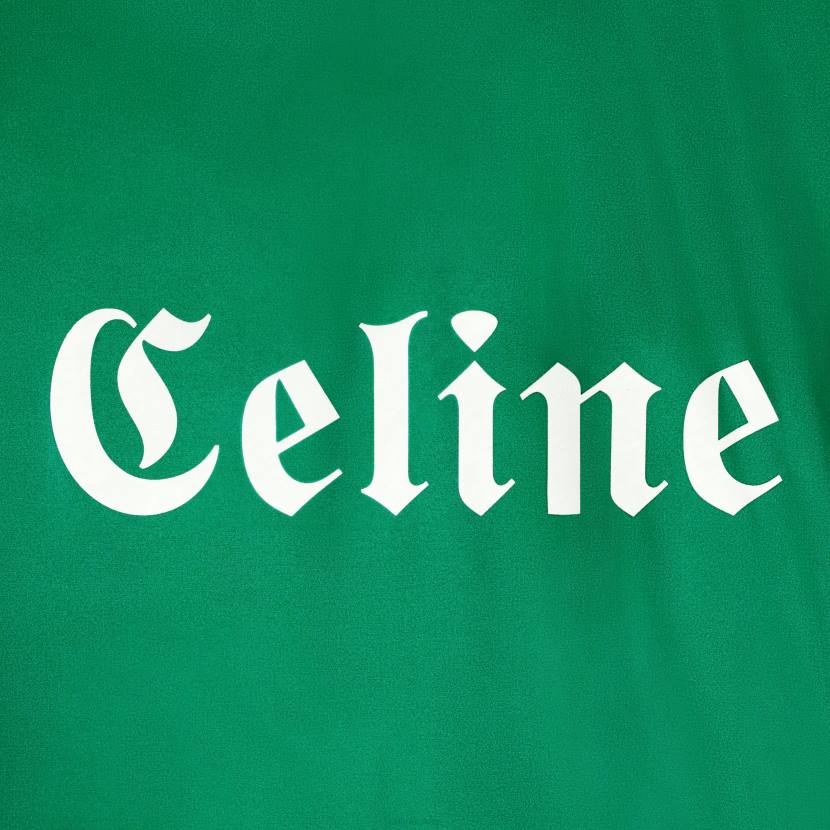 vestir CELINE Chaqueta larga estilo entrenador de nailon ligero verde hombres NL481851