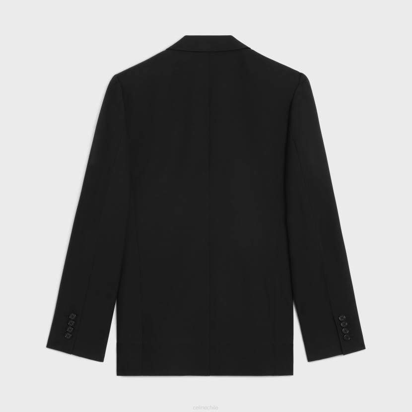 vestir CELINE chaqueta carnaby en chaqueta de gabardina de lana negro hombres NL481877