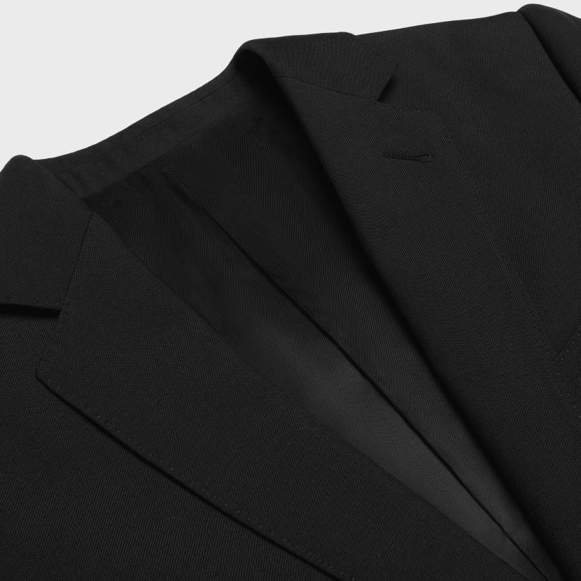 vestir CELINE chaqueta carnaby en chaqueta de gabardina de lana negro hombres NL481877