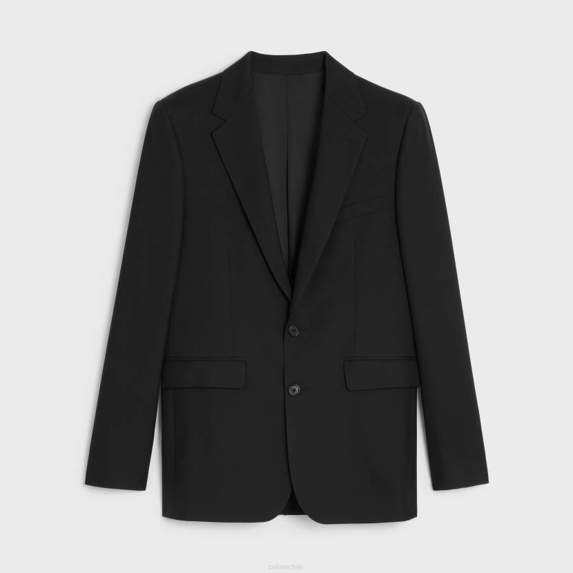 vestir CELINE chaqueta clásica de gabardina de lana negro hombres NL481869
