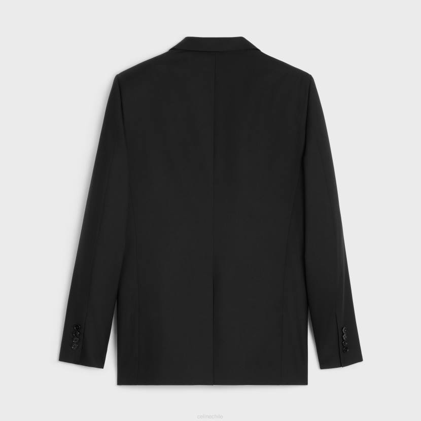 vestir CELINE chaqueta clásica de gabardina de lana negro hombres NL481869