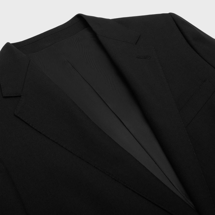 vestir CELINE chaqueta clásica de gabardina de lana negro hombres NL481869