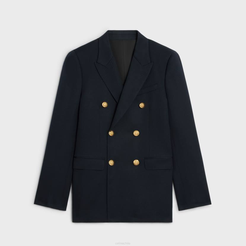 vestir CELINE chaqueta clásica de lana diagonal Armada hombres NL481883