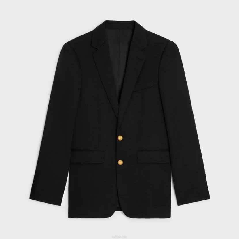 vestir CELINE chaqueta clásica de lana diagonal negro hombres NL481786