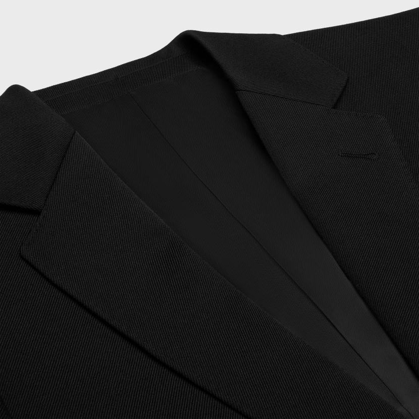 vestir CELINE chaqueta clásica de lana diagonal negro hombres NL481786