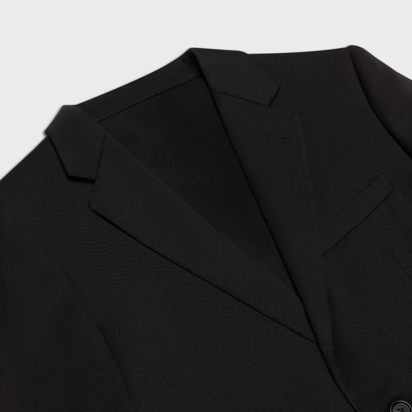 vestir CELINE chaqueta corta de grano de poudre ultra negro hombres NL481887