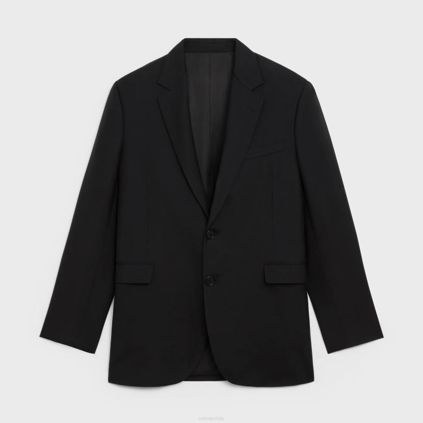 vestir CELINE chaqueta cuadrada de gabardina de lana negro hombres NL481884