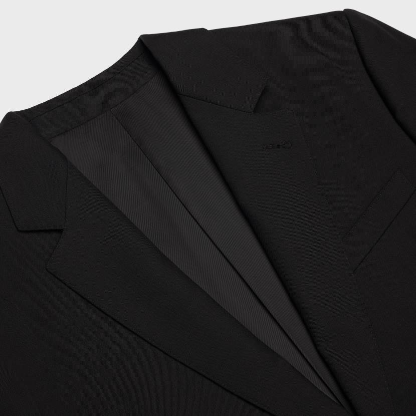 vestir CELINE chaqueta cuadrada de gabardina de lana negro hombres NL481884