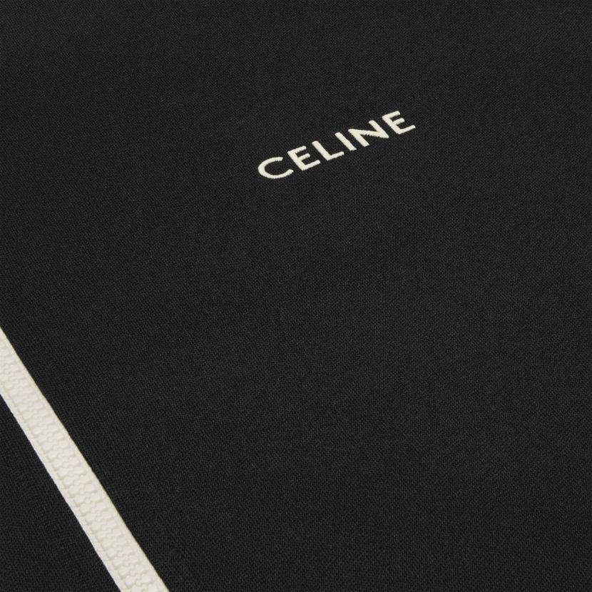 vestir CELINE chaqueta de chándal de punto de doble cara negro hombres NL481951