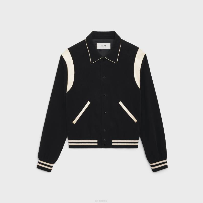 vestir CELINE chaqueta de peluche en pana negro hombres NL481833